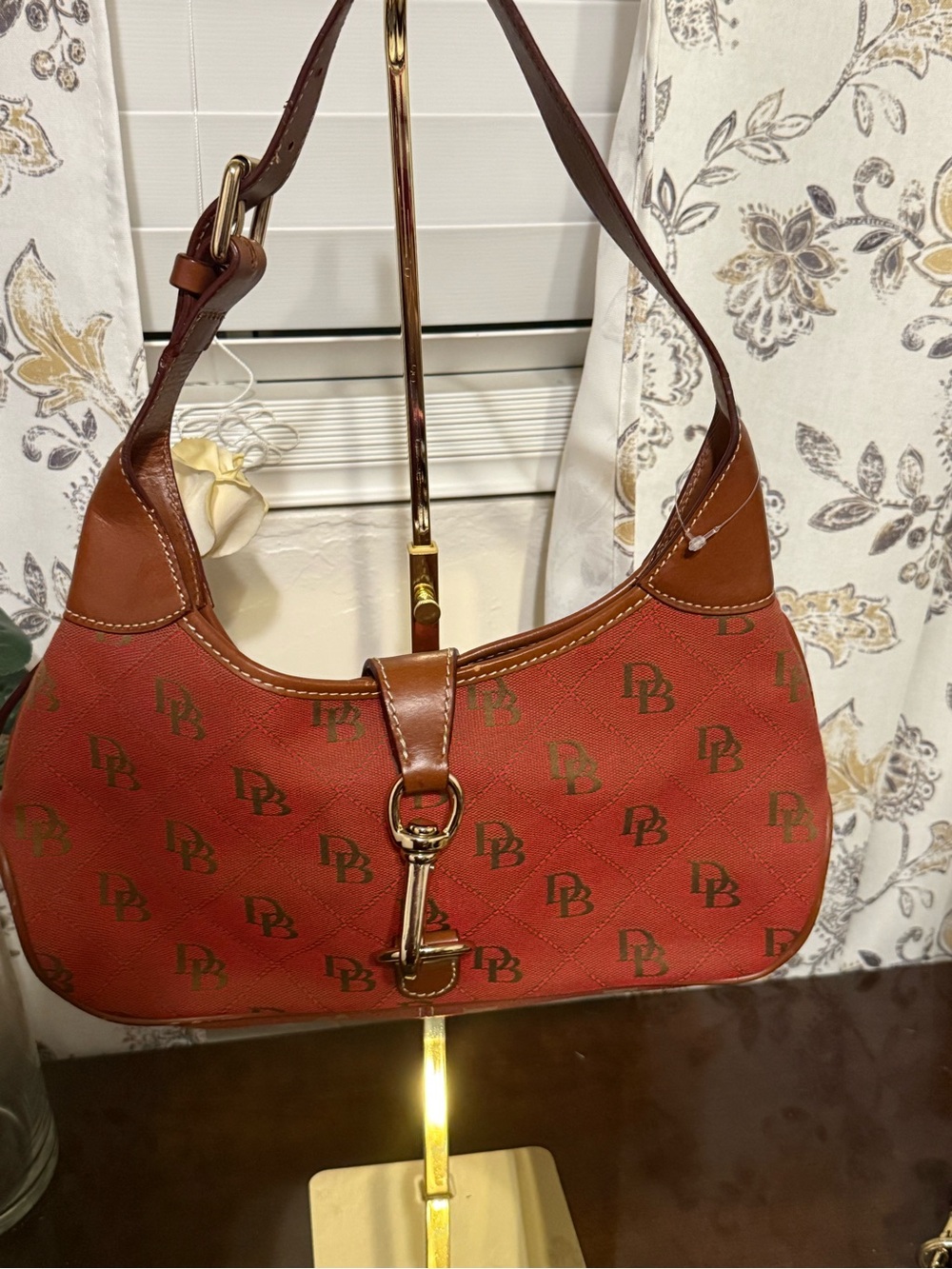 vintage Dooney & Bourke DB Signature Small Hobo /